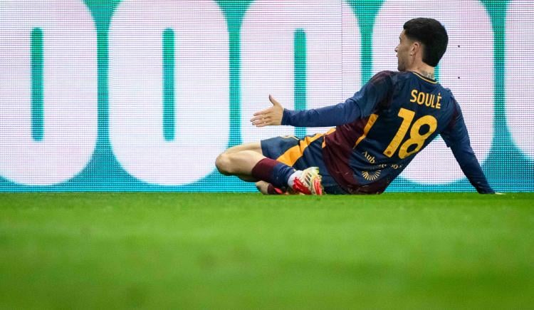 Imagen de Matías Soulé, figura y goleador en Roma
