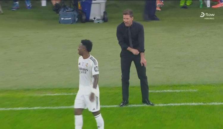 Imagen de El fuerte cruce entre Simeone y Vinicius en el clásico de Madrid: "Florentino te va a echar"