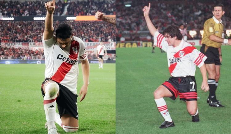 Imagen de De Salas para Salas: el saludo del Matador a Maxi, el nuevo goleador de River
