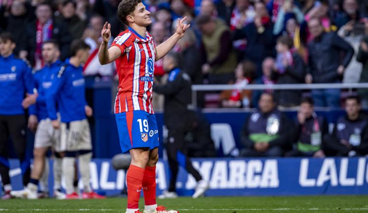 Imagen de Julián Álvarez, hacedor de un hecho histórico para Atlético de Madrid
