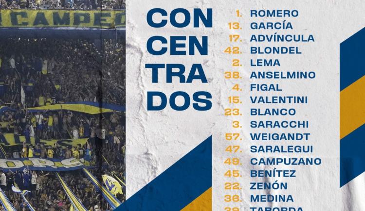 Imagen de Lema y Taborda, entre los convocados de Boca ante Belgrano