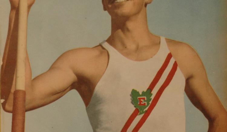 Imagen de 25 de abril de 1947, el atleta Enrique Kistenmacher