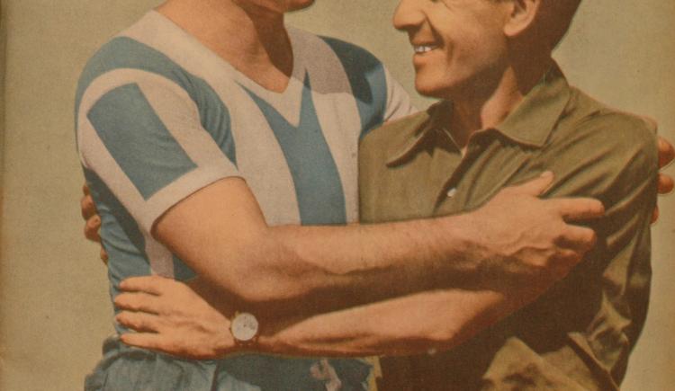 Imagen de 1 de marzo de 1946, José Salomón y Guillermo Stábile campeones