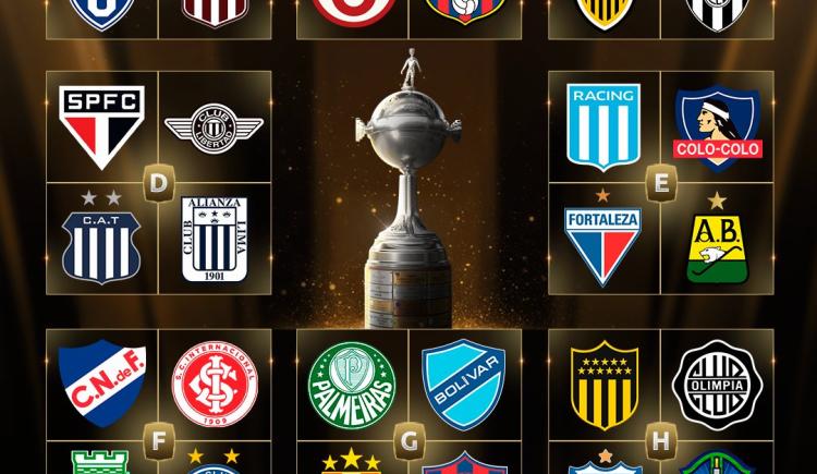 Imagen de Días, horarios y sedes de los 96 partidos de la Fase de grupos de la Libertadores 2025