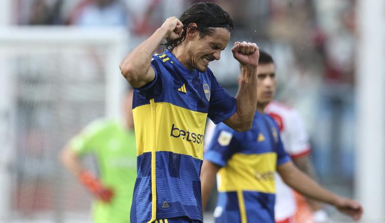 Imagen de El gol de Cavani: Boca estableció la ventaja ante River
