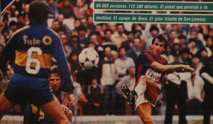 Imagen de 8 de Octubre de 1985, Walter Perazzo, goleador de San Lorenzo