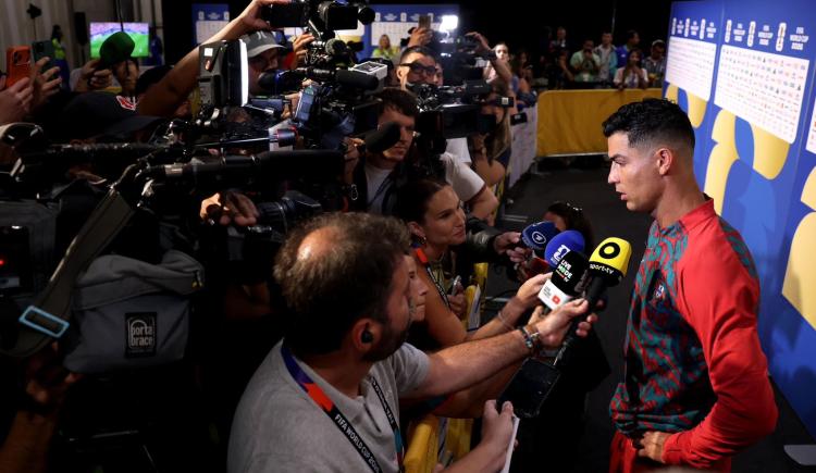 Imagen de Cristiano Ronaldo, del enojo por una pregunta sobre Messi al "duelo top" ante Argentina