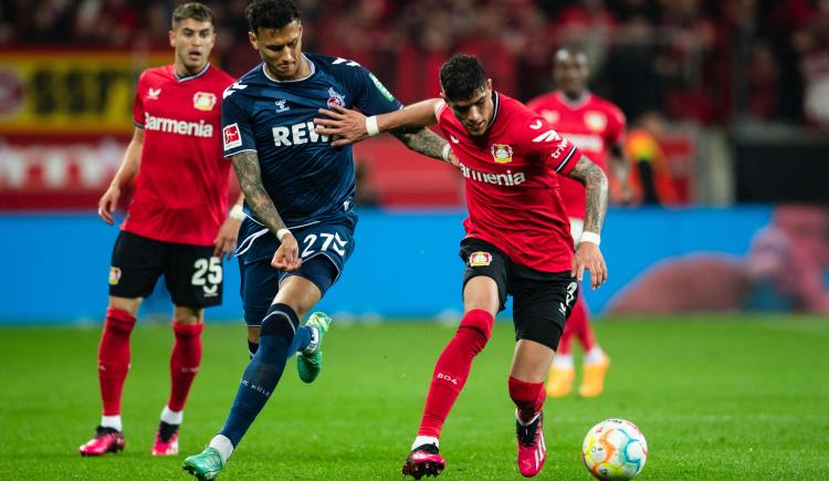 Imagen de Exequiel Palacios tuvo participación en la derrota de Leverkusen