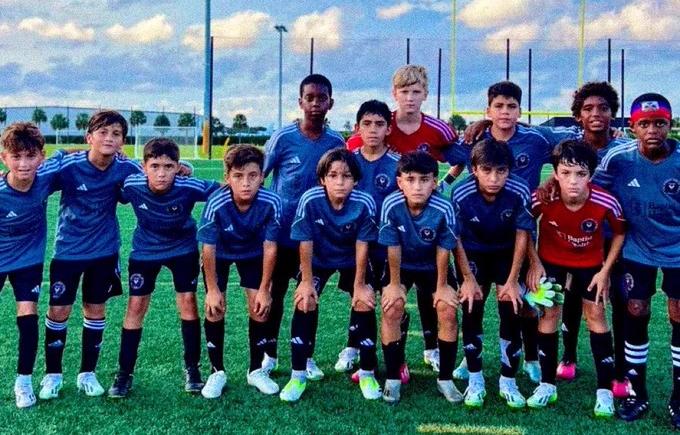 Imagen de Los primeros pasos del heredero: Thiago Messi debutó en la Sub 12 de Inter Miami