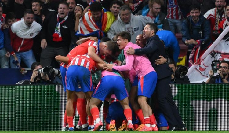 Imagen de Festejo loco del Cholo Simeone en su debut con victoria en la Champions