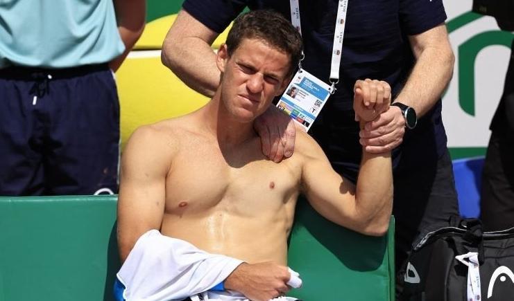 Imagen de Diego Schwartzman, entre la decepción y el dolor