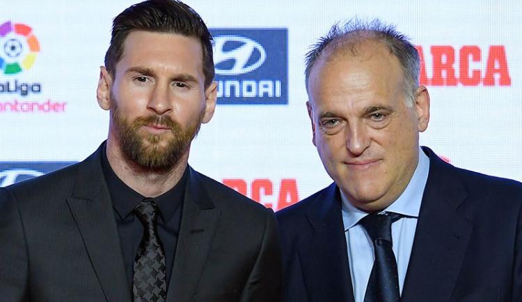 Imagen de Las provocadoras declaraciones de Javier Tebas sobre Messi