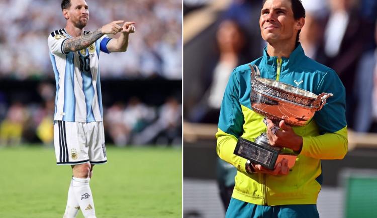 Imagen de Messi se identificó con Rafa Nadal: "Somos muy parecidos"