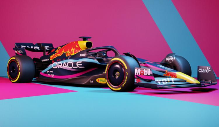 Imagen de El Red Bull para el GP de Miami, diseñado por una argentina