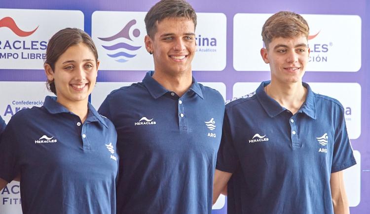 Imagen de La Selección Argentina de natación presentó su nueva indumentaria