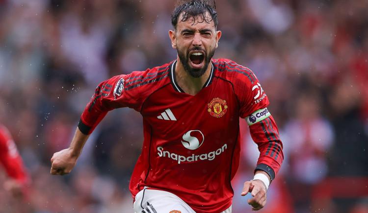 Imagen de Respira Amorim: Manchester United ganó en el minuto 96 con un penal de Bruno Fernandes y cosiguió oxígeno