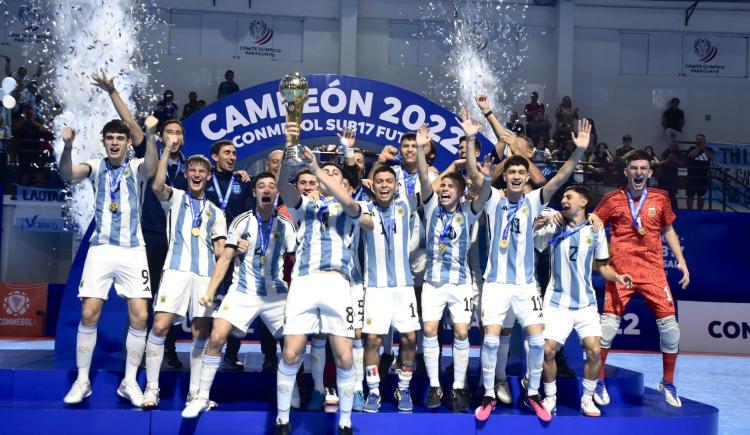 Imagen de Argentina campeón en el Sudamericano Sub 17 de Futsal