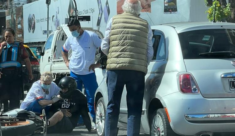 Imagen de Bianchi protagonizó un siniestro vial en Núñez: un motociclista herido