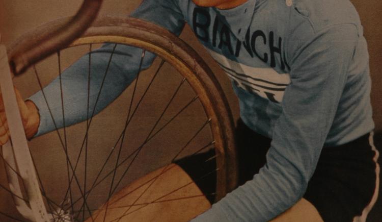 Imagen de 19 de octubre de 1935, el ciclista Francisco Larrañaga