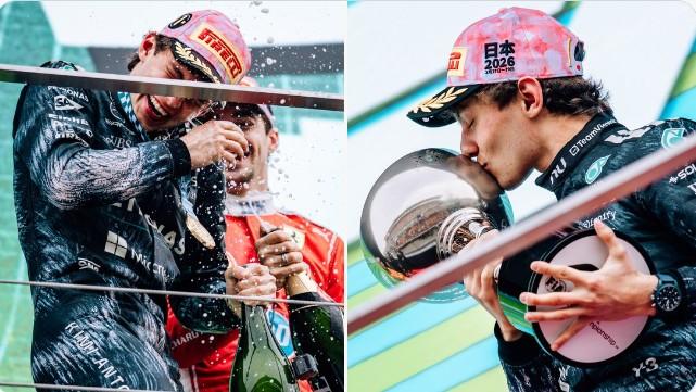 Imagen de Kimi Antonelli hace historia en Japón y logró un impactante récord mundial en la F1