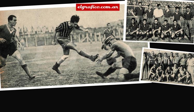 Imagen de 1937. Chacarita y F. C. Oeste empataron