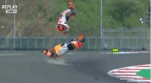 Imagen de La impactante caída de Marc Márquez en Moto GP