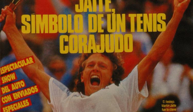 Imagen de 12 de abril de 1988, un gran Jaite en Copa Davis