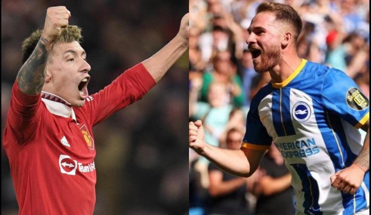 Imagen de Alexis Mac Allister y Lisandro Martínez, semifinalistas en FA Cup