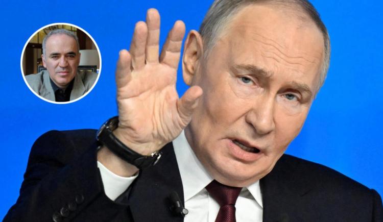 Imagen de Garri Kaspárov pateó el tablero y Vladímir Putin ordenó que lo metan preso