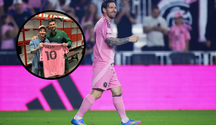 Imagen de En modo tenis: Lionel Messi y un festejo...¿dedicado a Djokovic?