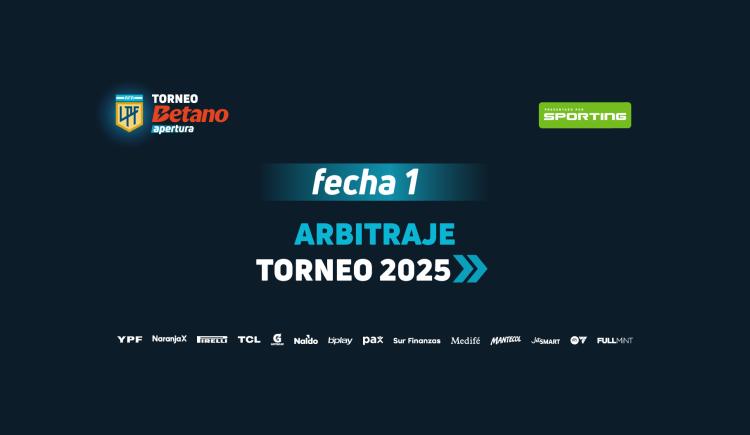 Imagen de Designaciones arbitrales de la primera fecha del Apertura 2025