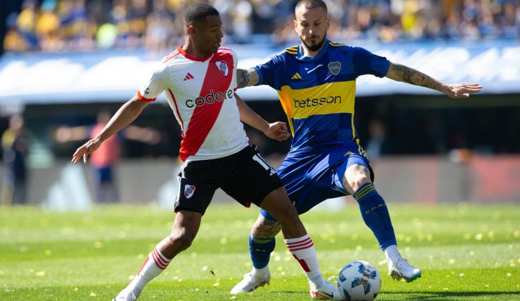 Imagen de De la Cruz, figura de River en la Bombonera: "en esta casa casi siempre nos va bien"