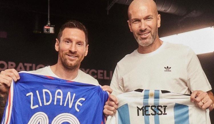 Imagen de Lionel Messi y Zinedine Zidane: encuentro mágico y clase magistral de fútbol