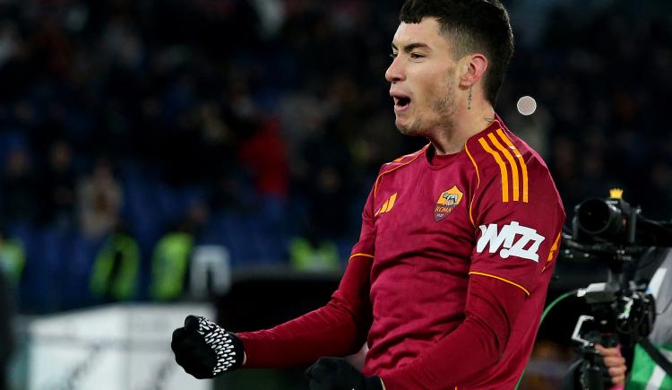 Imagen de Intratable: gol y asistencia de Matías Soulé en la victoria de Roma